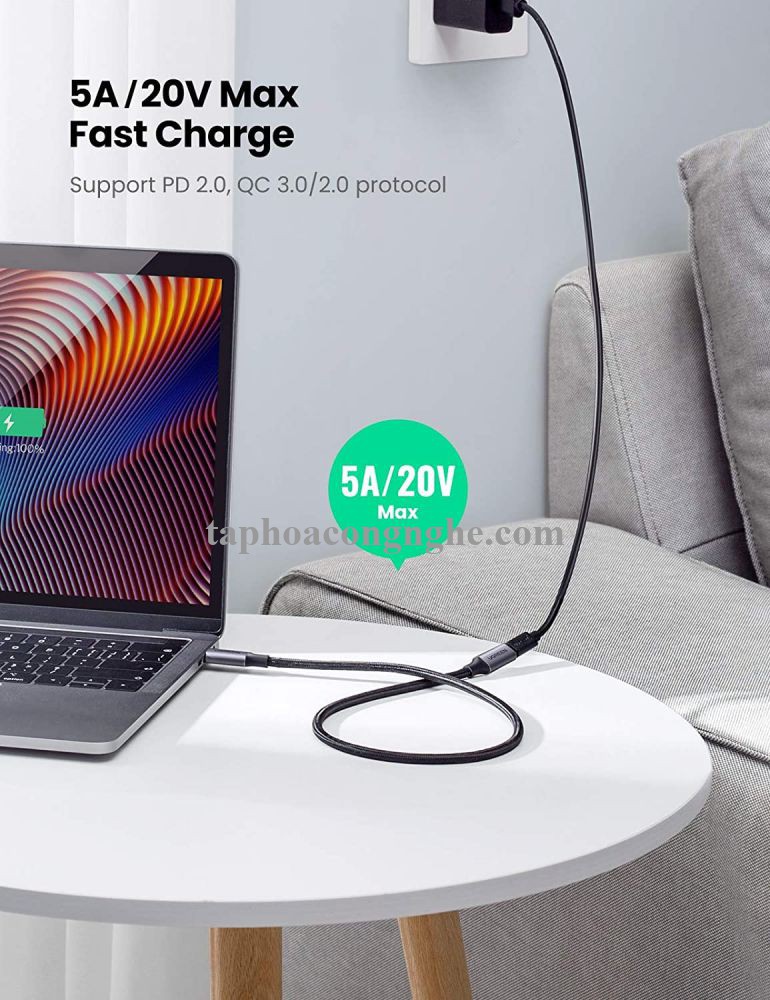 Ugreen 80810 0.5M Cáp nối dài usb type c US372 30080810